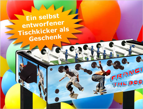 Entwerfe einen Kicker als Geburtstagsgeschenk